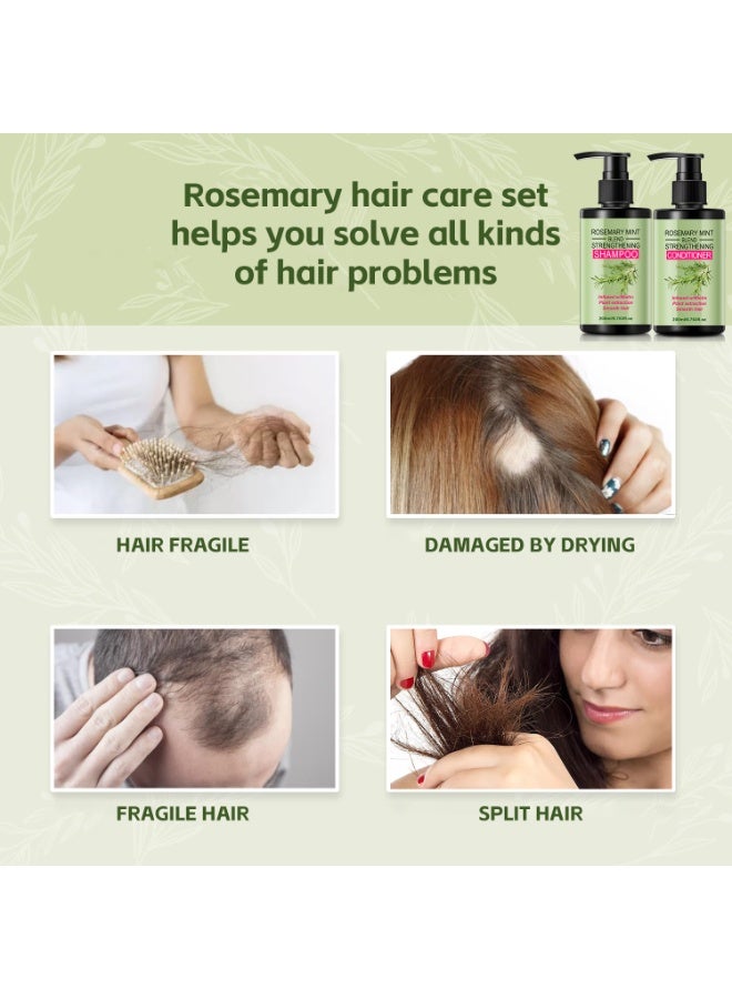 Rosemary Shampoo and Conditioner Set: Deeply cleanses and nourishes the scalp, strengthens the roots, and improves hair  quality - Image 4
